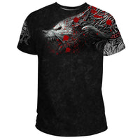 Viking Vikings Blood T Shirt Fenrir Blood RLT12 - Wonder Print Shop