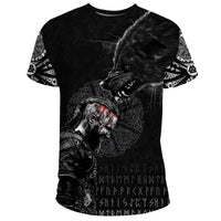 Viking T Shirt Ragnar and Wolf RLT12 - Wonder Print Shop