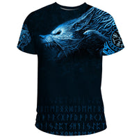Viking T Shirt, Fenrir Wolf RLT12 - Wonder Print Shop