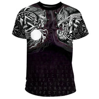 Viking T Shirt Hati and Skoll Valknut RLT12 - Wonder Print Shop