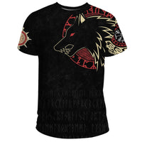 Viking T Shirt Norse Wolf RLT12 - Wonder Print Shop