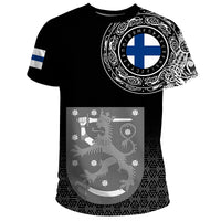 Viking T Shirt Finland Coat Of Arms RLT12 - Wonder Print Shop