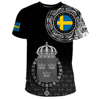 Viking T Shirt Sweden Coat Of Arms RLT12 - Wonder Print Shop