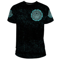 Viking T Shirt Viking Bear Claws Cyan Tattoo RLT12 - Wonder Print Shop