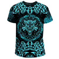 Viking T Shirt Fenrir Viking Cyan 3D RLT12 - Wonder Print Shop
