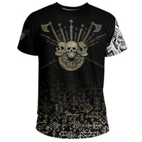 Custom Viking T Shirt Three Skull Of Viking RLT12 - Wonder Print Shop
