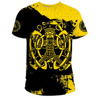 Viking T Shirt, Loki Bound Triskele Rune Gold RLT12 - Wonder Print Shop