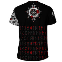 Viking T Shirt Double Dragon Tattoo and Vegvisir Blood RLT12 - Wonder Print Shop