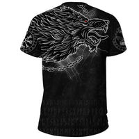 Custom Viking T Shirt Fenrir Norse Wolf Thunderstorm RLT12 - Wonder Print Shop