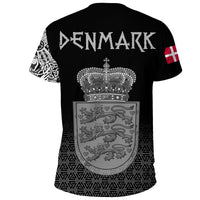 Viking T Shirt Denmark Coat Of Arms RLT12 - Wonder Print Shop
