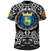 Viking T Shirt Aland Islands Viking Pattern RLT12 - Wonder Print Shop