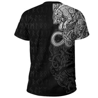 Viking T Shirt Fenrir Och Jormungand Special Tattoo Style RLT12 - Wonder Print Shop