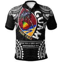 Guam Polo Shirt Custom Guam independence Day Wish You A Very Happy independence Day With Polynesian Patterns LT10 - Wonder Print Shop