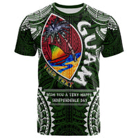 Guam T Shirt Custom Guam independence Day Wish You A Very Happy independence Day With Polynesian Patterns LT10 - Wonder Print Shop