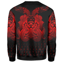 Viking Sweatshirt Vegvisir Mjolnir and Dragon Norse Tattoo RLT12 - Wonder Print Shop