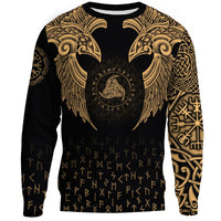 Viking Sweatshirt - Nordic Raven Tattoos RLT12 - Wonder Print Shop