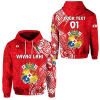(VAVAU LAHI) Tonga Hoodie Coat Of Arms Simple Vibes Bright Red LT8 - Wonder Print Shop