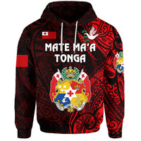 Tonga Hoodie Coat Of Arms Simple Vibes Red LT8 - Wonder Print Shop