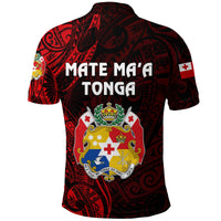Tonga Polo Shirt Coat Of Arms Simple Vibes Red LT8 - Wonder Print Shop