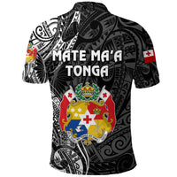 Tonga Polo Shirt Coat Of Arms Simple Vibes Black LT8 - Wonder Print Shop