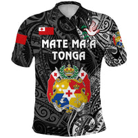 Tonga Polo Shirt Coat Of Arms Simple Vibes Black LT8 - Wonder Print Shop