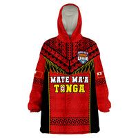 Tonga Rugby Mate Maa Tonga Pacific Ngatu Black Wearable Blanket Hoodie - Wonder Print Shop