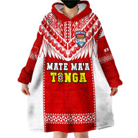 Tonga Rugby Mate Maa Tonga Pacific Ngatu White Wearable Blanket Hoodie - Wonder Print Shop