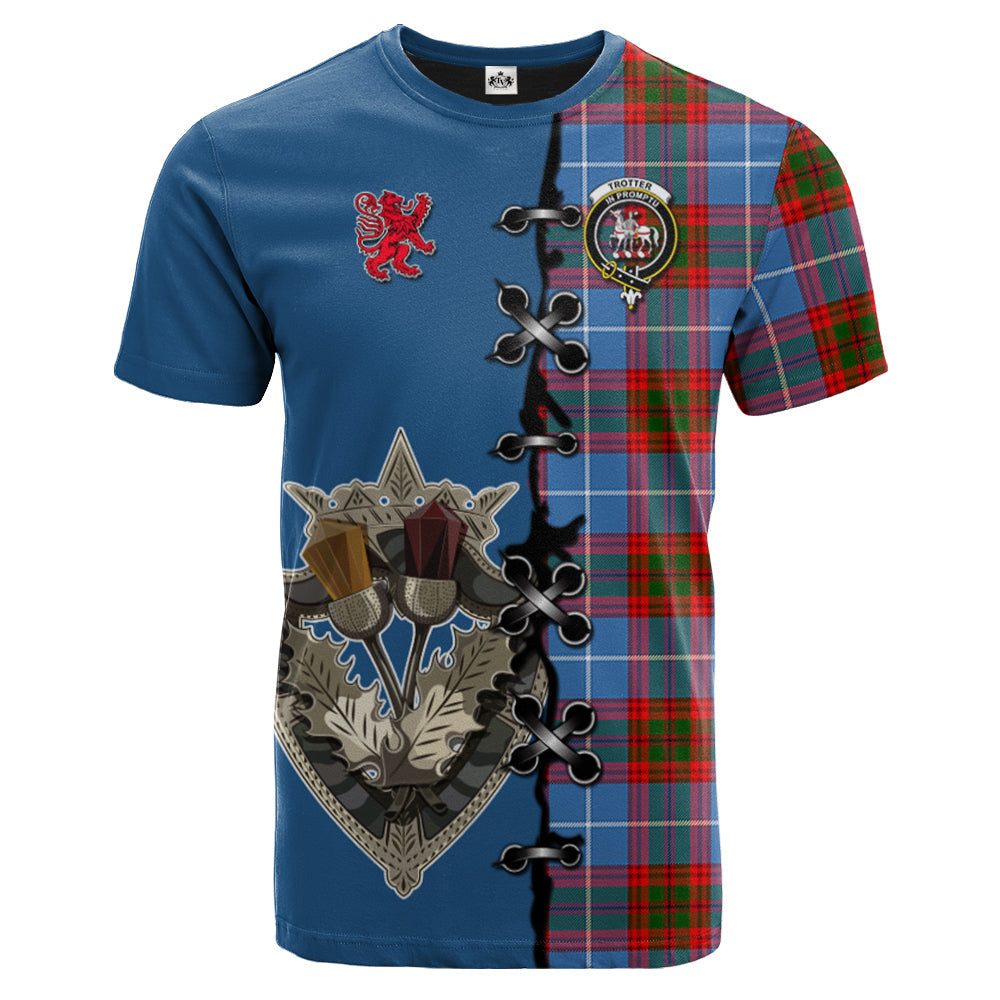 scottish-trotter-clan-crest-tartan-lion-rampant-and-celtic-thistle-t-shirt
