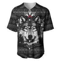 Native American Tribal Pattern With Wolf - Born Wild Baseball Jersey TS07 - Wonder Print Shop