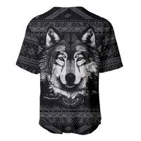 Native American Tribal Pattern With Wolf - Born Wild Baseball Jersey TS07 - Wonder Print Shop