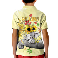 Autism Acceptance Month Elephant With Sunflower Polo Shirt for Kid TS07 - Wonder Print Shop