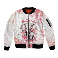 Personalised Mother's Day Elephant Mom & Baby First Mother Day Together Sleeve Zip Bomber Jacket TS07 - Wonder Print Shop
