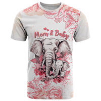 Personalised Mother's Day Elephant Mom & Baby First Mother Day Together T Shirt TS07 - Wonder Print Shop