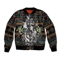 Native American Clothing - In Mother's Cradle Bomber Jacket TS07 - Wonder Print Shop