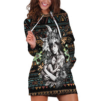 Native American Clothing - In Mother's Cradle Hoodie Dress TS07 - Wonder Print Shop