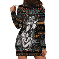 Native American Clothing - In Mother's Cradle Hoodie Dress TS07 - Wonder Print Shop