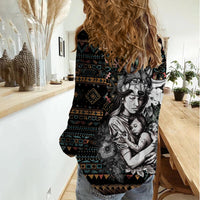 Native American Clothing - In Mother's Cradle Women Casual Shirt TS07 - Wonder Print Shop