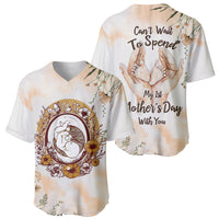 First Mother's Day - Expecting Mom With Baby Baseball Jersey TS07 - Wonder Print Shop