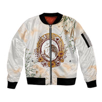 First Mother's Day - Expecting Mom With Baby Sleeve Zip Bomber Jacket TS07 - Wonder Print Shop