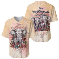Then World Best Mom Now World Greatest Grandma - Mother's Day Baseball Jersey TS07 - Wonder Print Shop