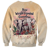 Then World Best Mom Now World Greatest Grandma - Mother's Day Sweatshirt TS07 - Wonder Print Shop