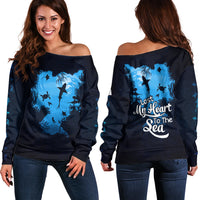 World Ocean Day Off Shoulder Sweater Lost My Heart To The Sea TS07 - Wonder Print Shop