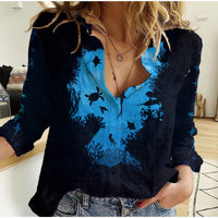 World Ocean Day Women Casual Shirt Lost My Heart To The Sea TS07 - Wonder Print Shop