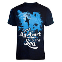 World Ocean Day Women V Neck T Shirt Lost My Heart To The Sea TS07 - Wonder Print Shop