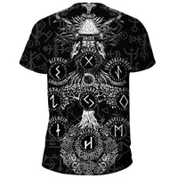 Viking T Shirt Odin Tree Runes RLT12 - Wonder Print Shop