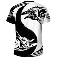 Viking T Shirt Ying Yang Raven RLT12 - Wonder Print Shop