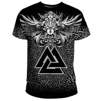 Viking Valkyrie T Shirt Valknut Pattern RLT12 - Wonder Print Shop