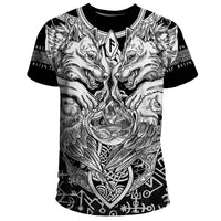 Viking T Shirt Wolf and Raven Special RLT12 - Wonder Print Shop