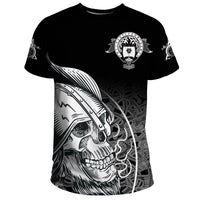 Skull Viking T Shirt Ornate Pattern RLT12 - Wonder Print Shop