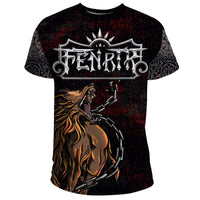 Viking T Shirt Fenrir Art RLT12 - Wonder Print Shop